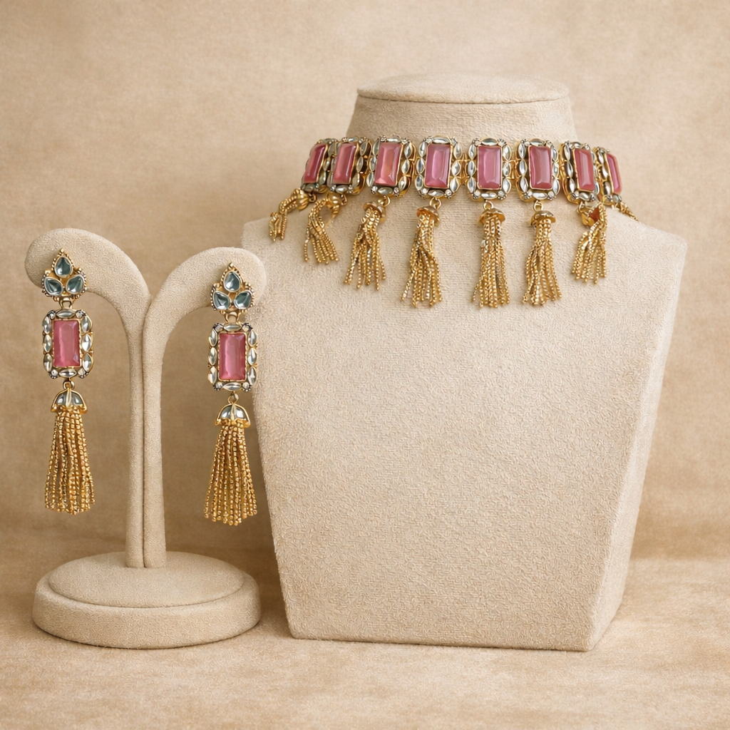 Sheeba Choker set - Pink