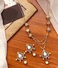 Maha Egyptian Mala & Earrings - White