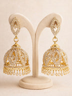 Silver Round Jhumka