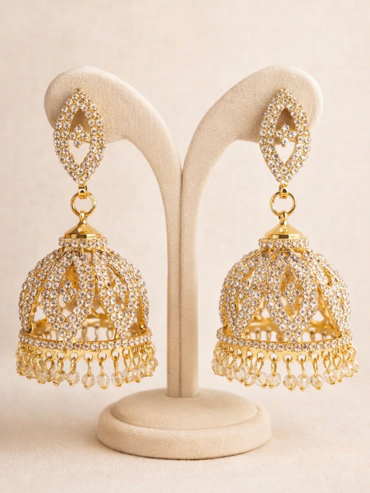 Silver Round Jhumka