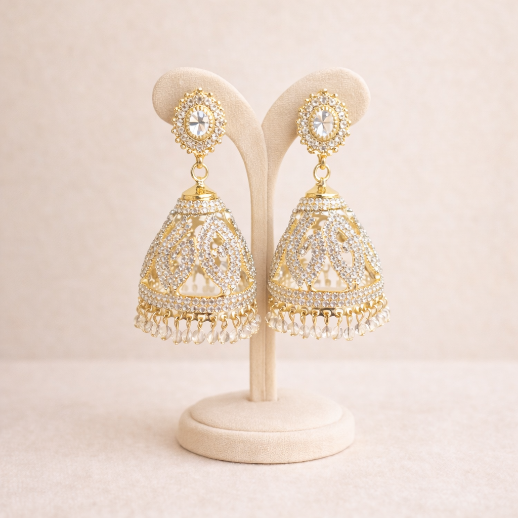 Silver Pyramid Jhumka