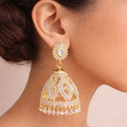 Silver Pyramid Jhumka