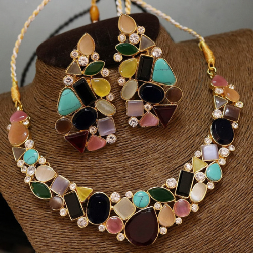 Maqaam Egyptian Necklace set - Multi-coloured