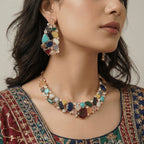 Maqaam Egyptian Necklace set - Multi-coloured