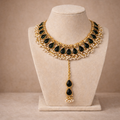 Marigold Teardrop Necklace set -  Black