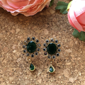 Emerald Kundan Studs
