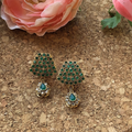Bareeki Oxidised Green studs