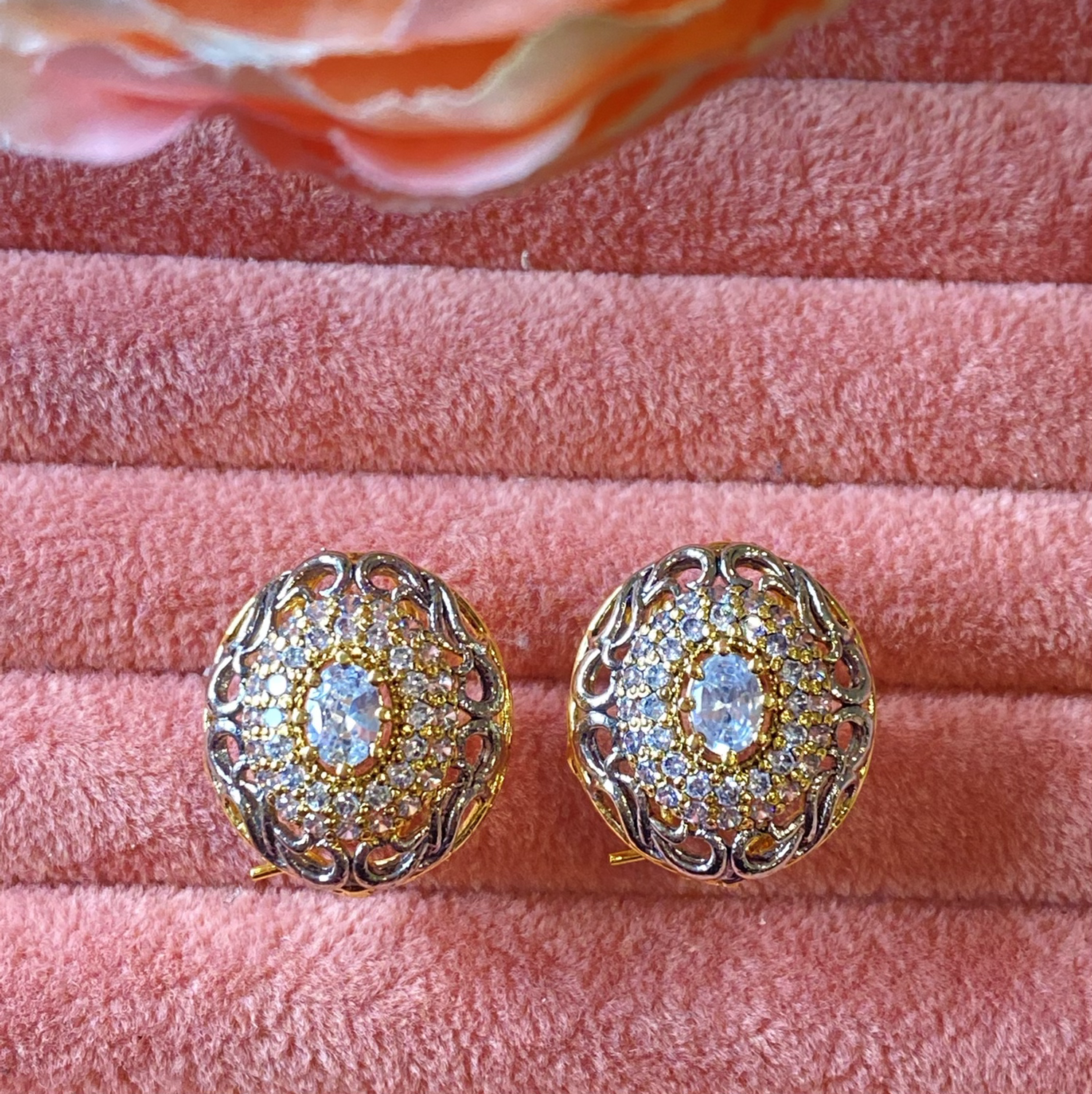 Aashna Oxidised Silver Studs