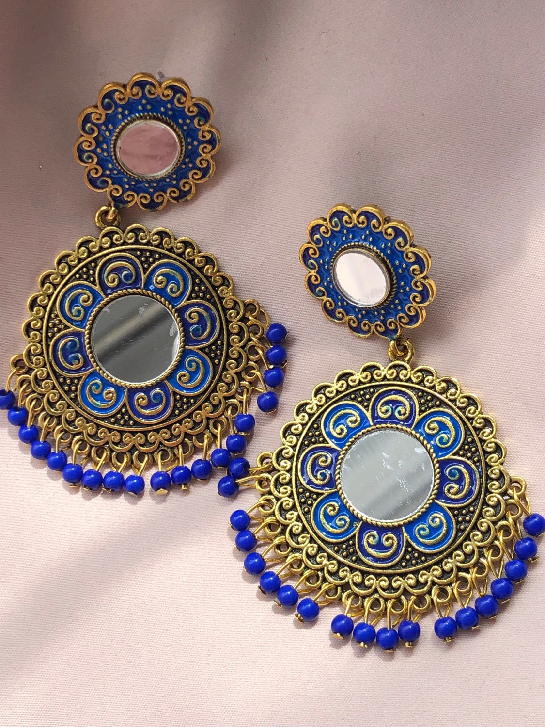 Kyra Royal Blue Antique Earrings