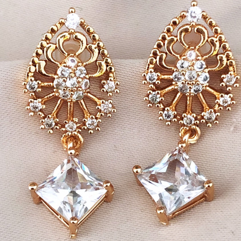 Silver Teardrop Stud Earrings