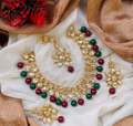 Raani Necklace set Ruby/Green