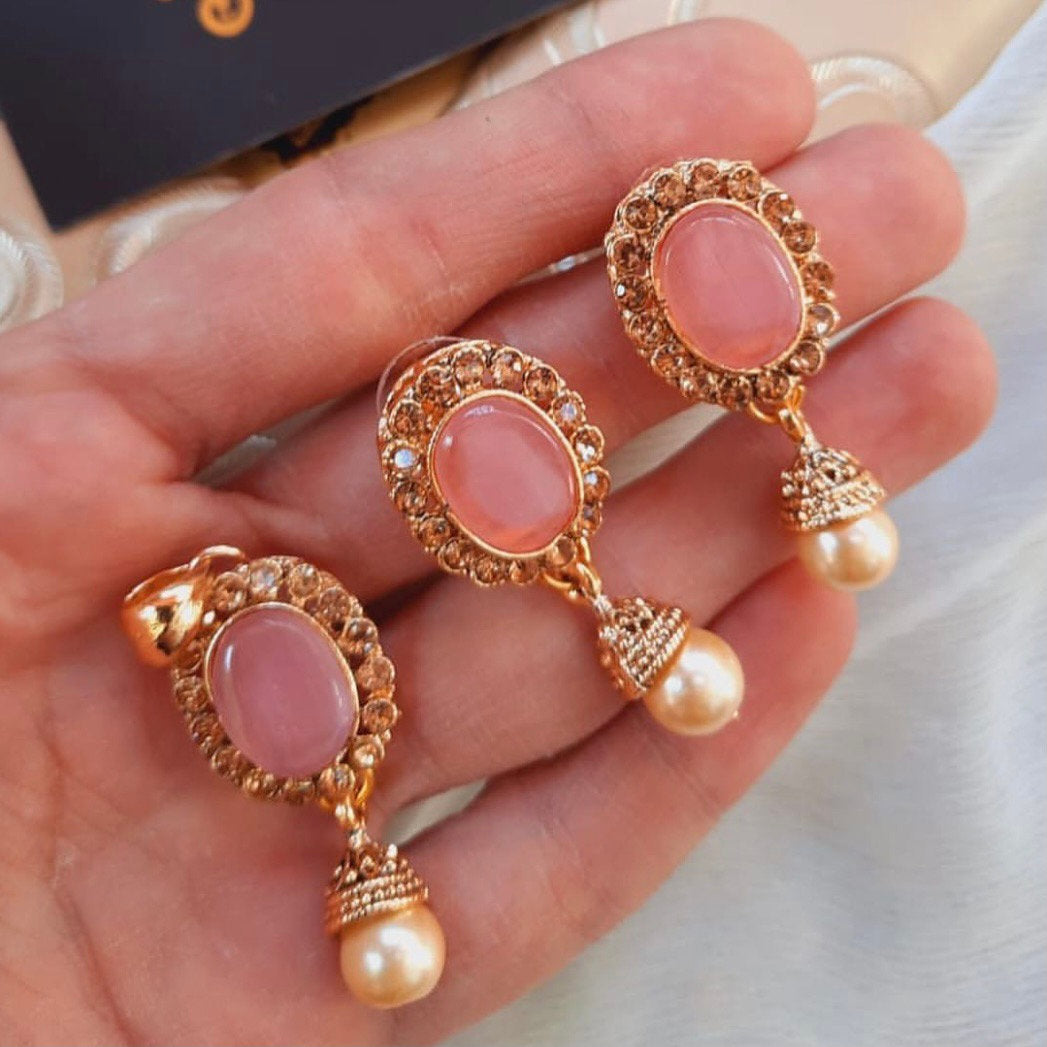 Light Pink Round Pendant set