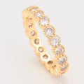 Eternity 18ct Gold-plated Cubic Zirconia Stone Ring