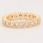 Eternity 18ct Gold-plated Cubic Zirconia Stone Ring