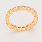 Eternity 18ct Gold-plated Cubic Zirconia Stone Ring