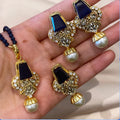 Maleeka Pendant set - Navy Blue